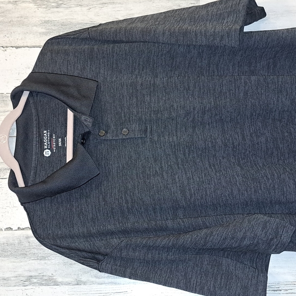 1115 Haggar Performance Stretch Polo Shirt - Picture 2 of 7